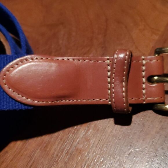 Torino European Ribbed Surcingle Blue Belt 44 - Picture 3 of 9